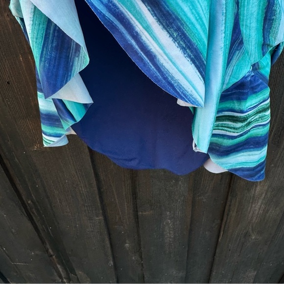 Disney Blue and White Skirted One Piece Swimwear with Ruffle Hem - Picture 6 of 12